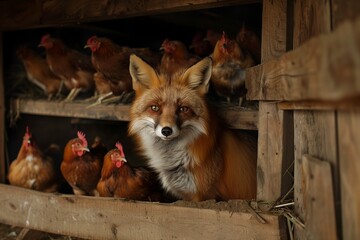 Fox Amidst the Chickens
