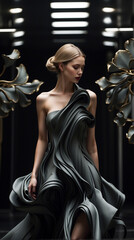 Fashion Model wearing haute couture