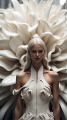 Fashion Model wearing haute couture