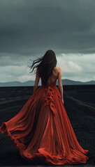 Fashion Model wearing haute couture