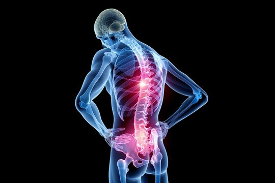 Human Anatomy of Back Pain: Lumbar Region Highlight