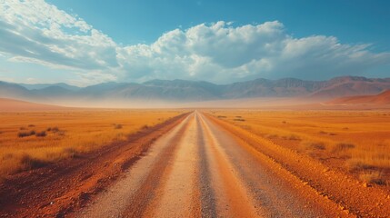 Fototapeta na wymiar Road in the desert. Created with Generative AI.