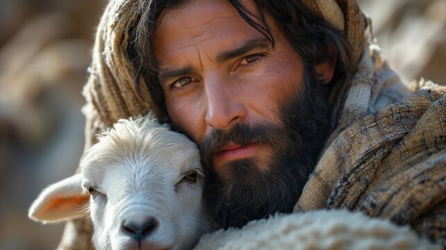 Shepherd Jesus. Created with Generative AI.