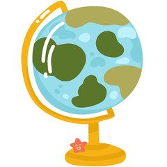 illustration of school globe