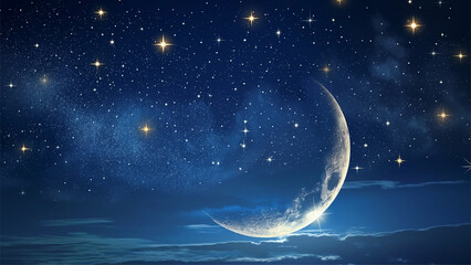 Obraz na płótnie Canvas cosmic starry night sky background