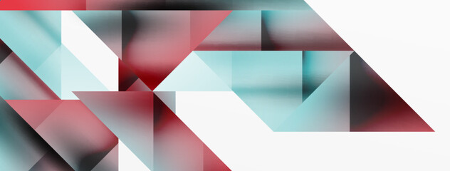 Fototapeta premium Captivating vector abstraction. Triangles interlock in mesmerizing dance, crafting dynamic geometric backdrop. Fusion of shapes and angles creates artful symphony of modern design