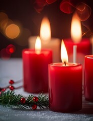 christmas decoration with candle