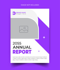 Hospital services annual report flat design template
