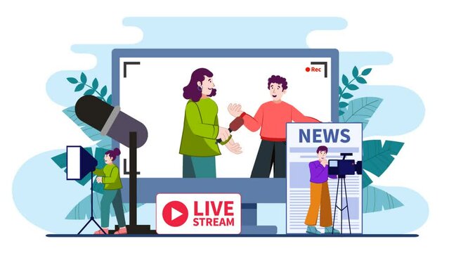 Live news animation