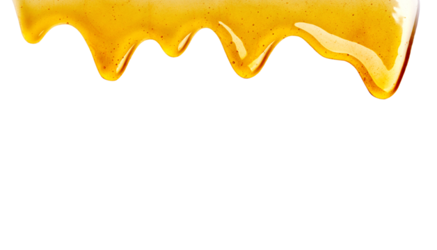Honey dripping seamlessly repeatable from the top over white with copyspace and text, Organic product from the nature for healthy with traditional style, PNG transparency