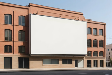 Billboard blank on building. Billboard mockup template. Promotion template