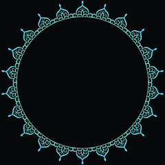 Creative design of beautiful circular ornamental border decoration