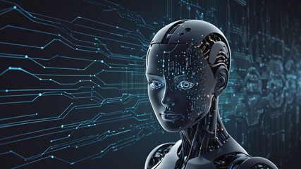 A background for artificial intelligence enthusiasts. A background with code for graphic resources. Generative AI