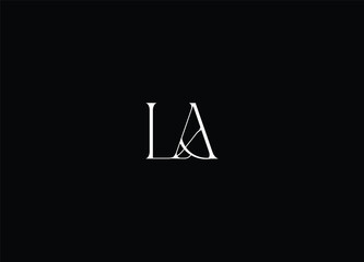 LA  letter logo design and monogram logo