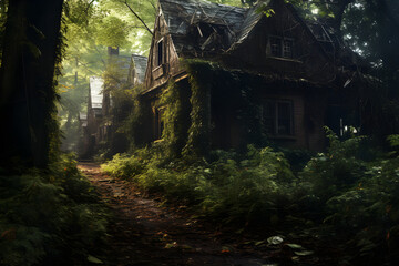 Ruins of Time: An Abandoned House Amidst the Forest