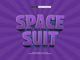 space suit editable text effect template