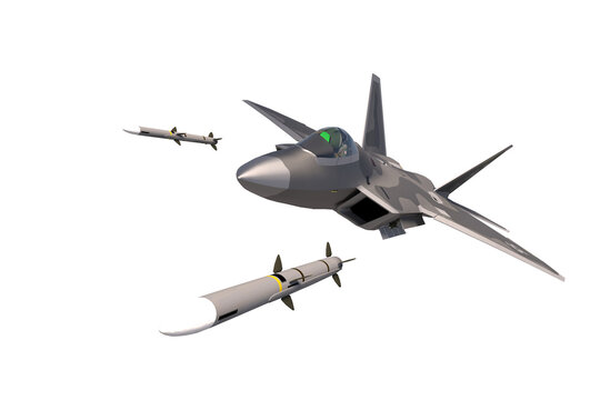 3D Rendering F-22 Raptor Military 5th Generation Stealth Air Superiority Fighter high quality transparent image 