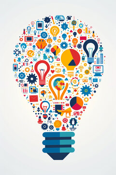 Light bulb - new ideas vector 