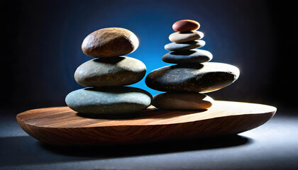 Meditation, Balance Stones, Zen, Relaxation, Peaceful, Harmony, Tranquility, Wellness, Spa, Mindfulness, Serenity, Calm, Meditation Practice, Yoga, Health, AI Generated