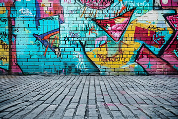Graffiti-Kunst: Bemalte Wand für Mockups und Hintergründe