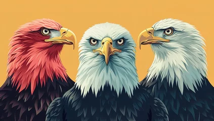 Foto op Canvas Bald eagle. Bird portrait. three-piece feather freedom headshot. © Jennifer