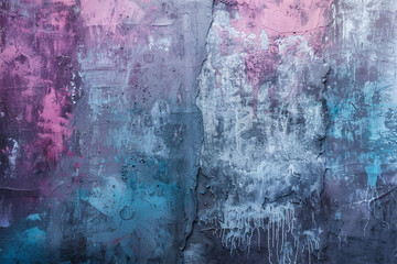 Vergangene Pracht: Verwitterte Wand in Rosa, Blau und Türkis