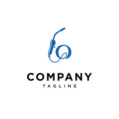 Letter O welding logo icon vector template eps