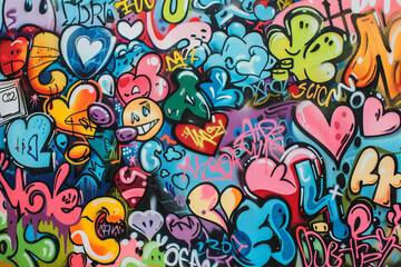 Urbaner Ausdruck: Kreativer Graffiti-Hintergrund f&uuml;r Streetart-Liebhaber