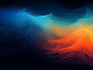 Wavy Lines Abstract Background. Generative AI