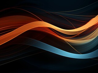 Wavy Lines Abstract Background. Generative AI
