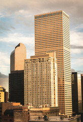 Fototapeta na wymiar Denver skyline with bank register building