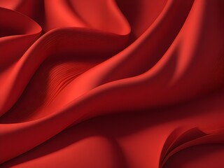 Obraz premium Smooth 3d realistic flowing red fabric background