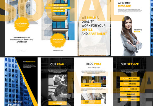Modern Construction Social Media Stories Template