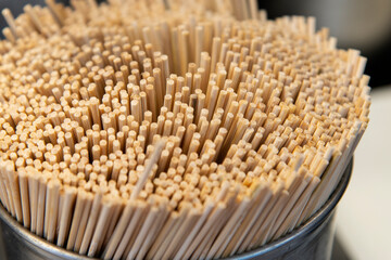 View of the skewer sticks