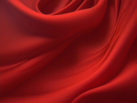 Smooth 3d realistic flowing red fabric background