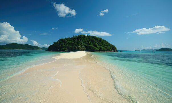 small island on a tropical beach. summer holiday