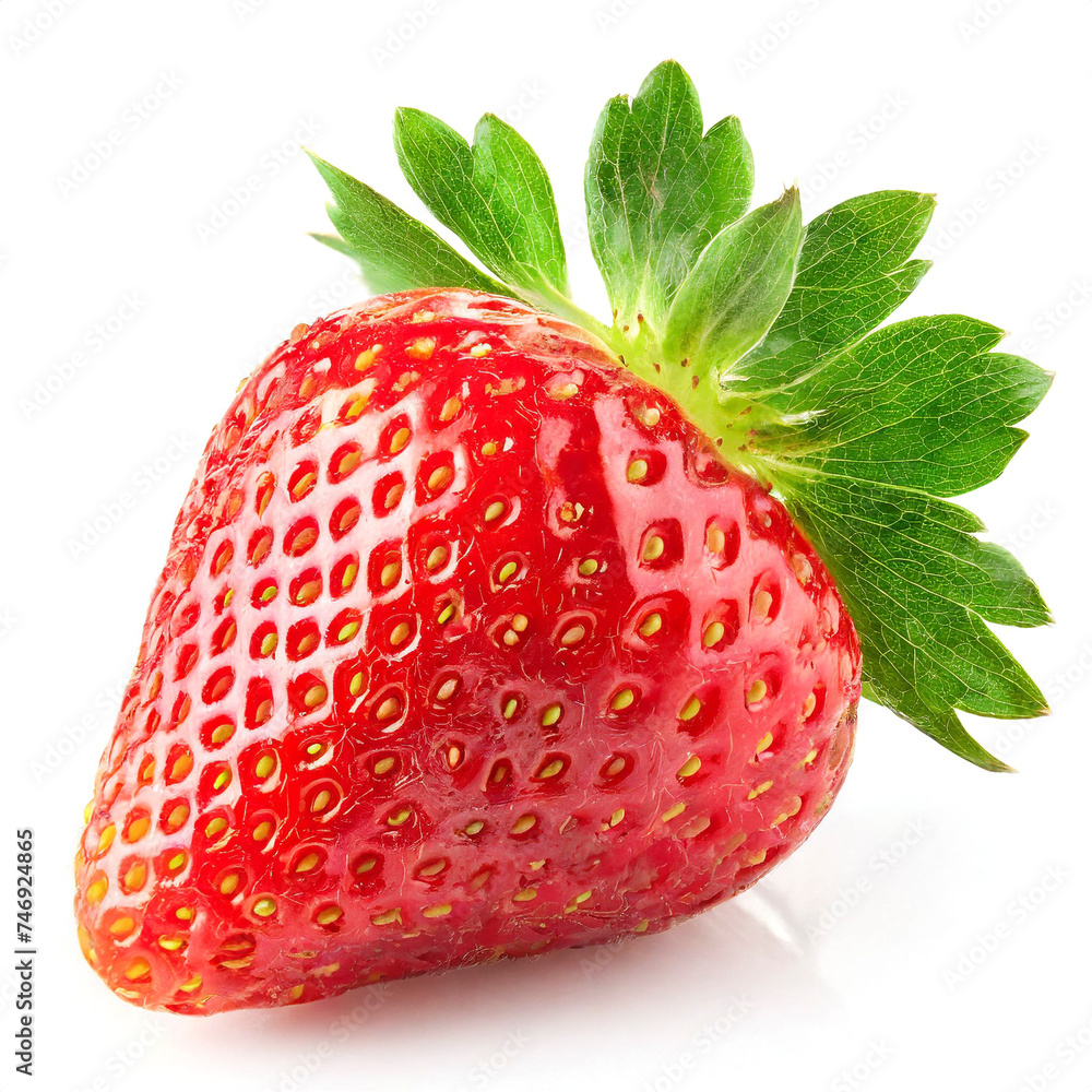 Wall mural strawberry isolated on white background. - Wall murals