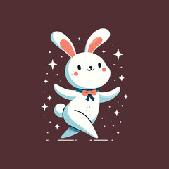 Cute Dancing Bunny - Happy Easter 