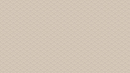 seamless vintage light brown half circle Japanese style pattern on pale yellowish-gray color background
