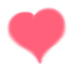 Illustration of a fluffy pink heart