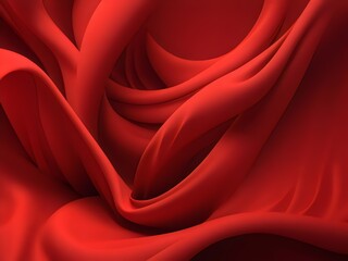 Obraz premium Smoot 3d realistic flowing red fabric background