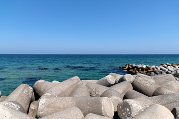 Seascape with the tetrapods