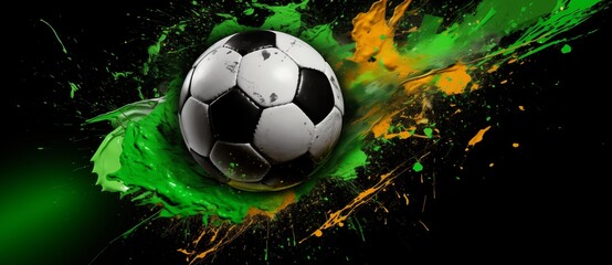 Fototapeta premium Colorful soccer