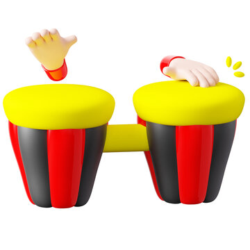 3D Icon Bongo Illustration