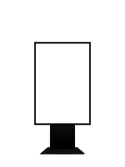 realistic outdoor advertising banner. street lighting box display mockup