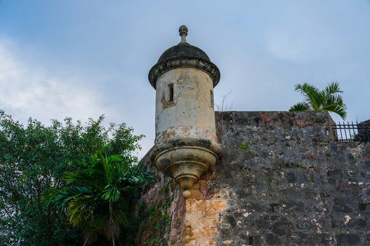 El Morro guard turret in old San Juan Puerto Rico