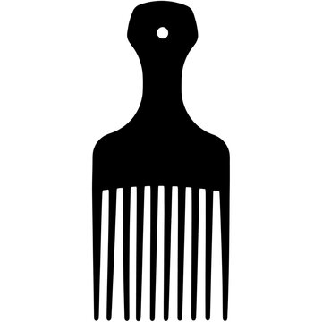 recommend clip art: A silhouette of a hair pick