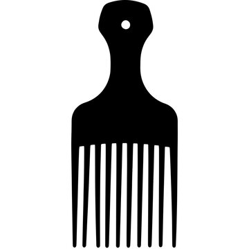 recommend clip art: A silhouette of a hair pick