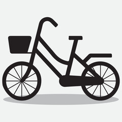 Bicycle icon for women. Good for travel, transportation, relaxing, sports