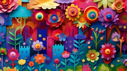 The Concept National Children's Craft Day background. Art and creativity
